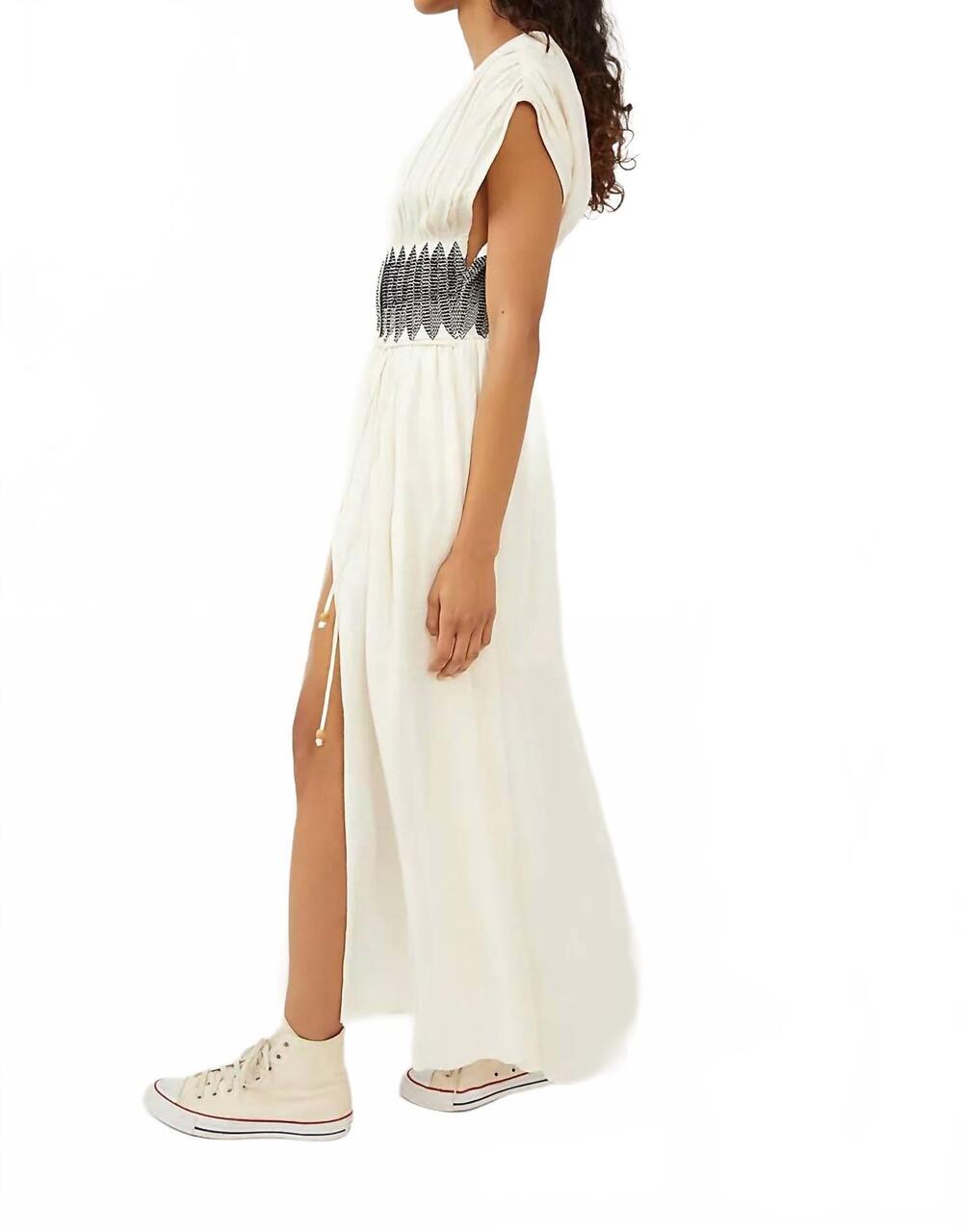 NEW FREE PEOPLE devon maxi dress in tea - Picture 4 of 5